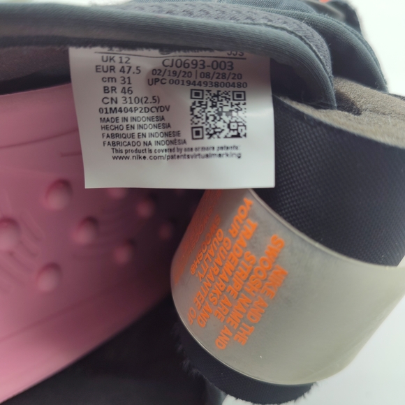 NIKE Offline Mule Black Orange Pink Slip On Comfort Shoes Men 12 EUC - Picture 5 of 8